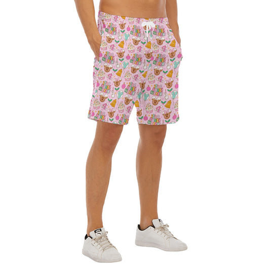 Tiny World Christmas Sugar Rush - Men’s Pocket Beach Shorts