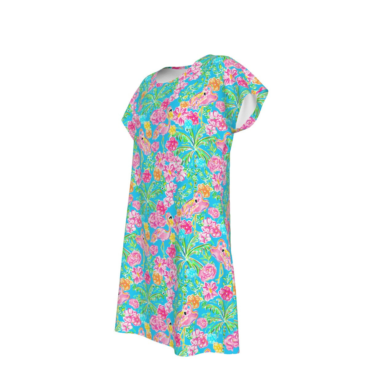 Flamingo Fiesta - Women's T-Shirt Dress