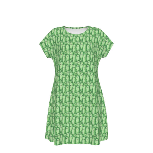 Kawaii Pickle Party - Women's T-Shirt Dress