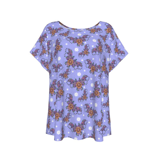 Blooming Bats - Women’s Relaxed Fit Scoop Tee