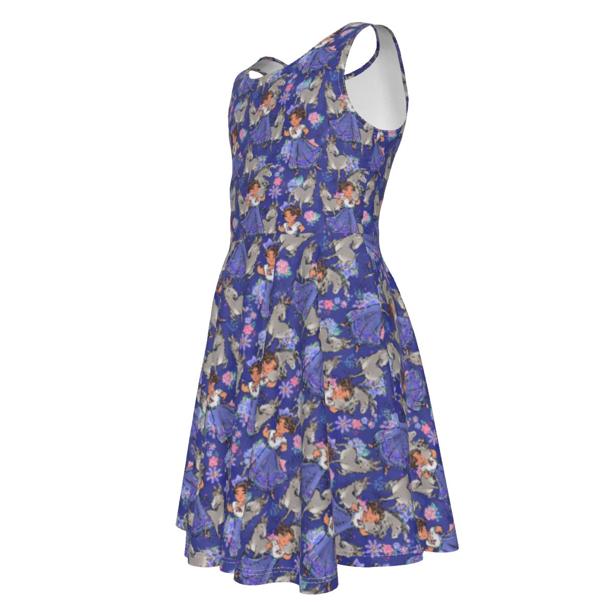 Whimsical Strong Heroine - Kid's Sleeveless Skater Dress