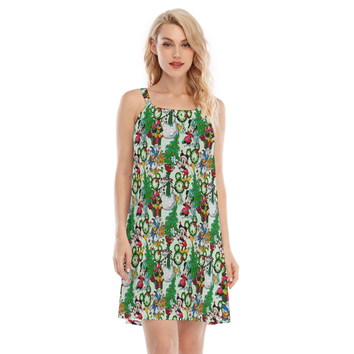 Mouse Friends Christmas Decorations - Women’s Adjustable Sundress