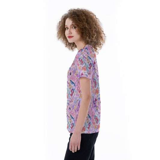 Magical Fantasia Symphony - Women's Short Sleeve V-Neck T-Shirt