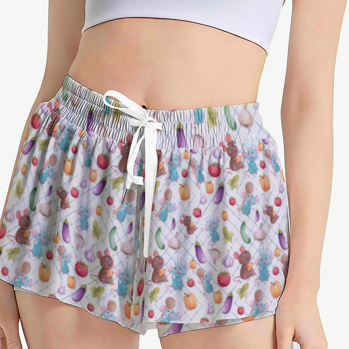 Ratatouille Veggies - Women's Flowy Pocket Shorts