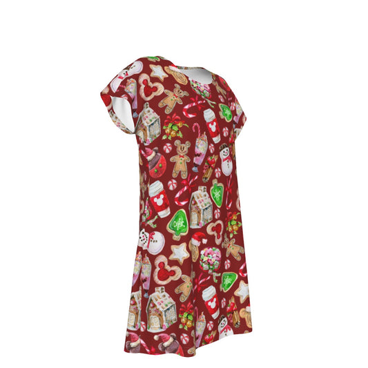 Christmas Snack Goals - Women's T-Shirt Dress
