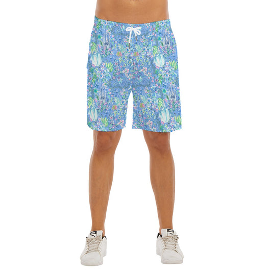 Bright Tropical Princess - Royal Beach Day - Men’s Pocket Beach Shorts
