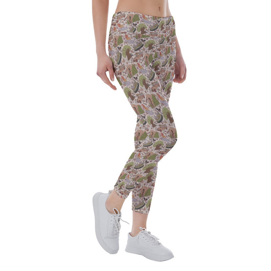 Hand Drawn AK - Women's Yoga Leggings