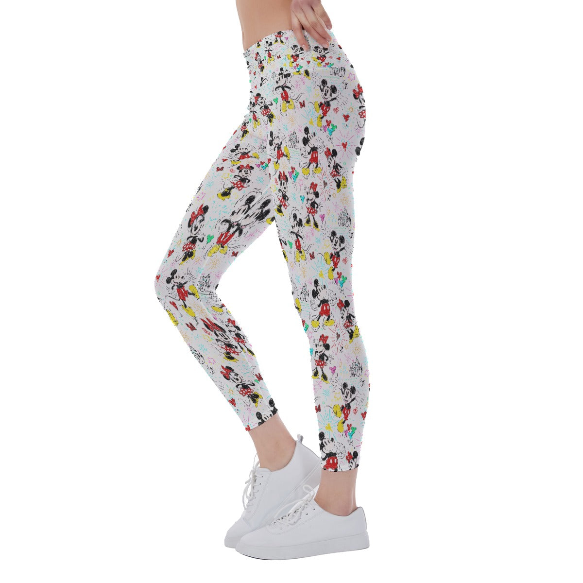 Doodle Mouse Magic - Women's Yoga Leggings