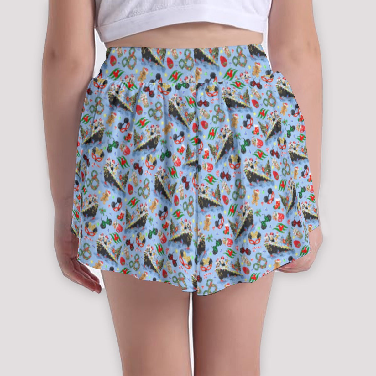 Very Merrytime Christmas Cruise - Girls’ Flowy Pocket Shorts