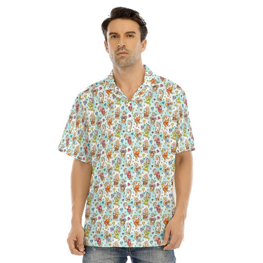 Seven Helpers Sketch - Men's Hawaiian Button Up Shirt