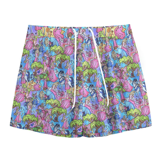 Dreaming Princess Storybook Scenes - Men’s Pocket Sports Shorts