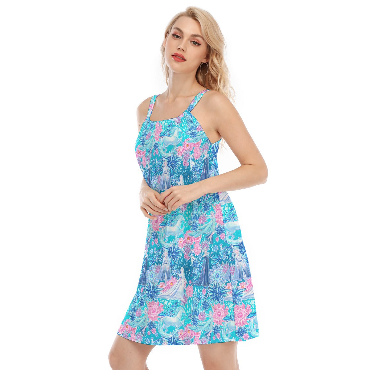 Ice Queen Frosted Florals - Women’s Adjustable Sundress