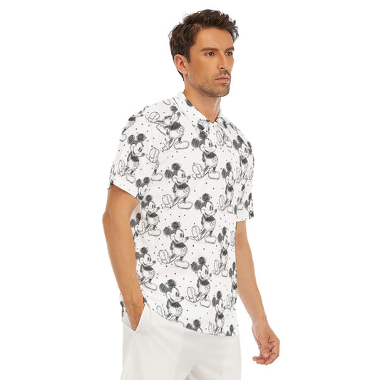 Sketch of Classic Mouse - Men's Polo Shirt