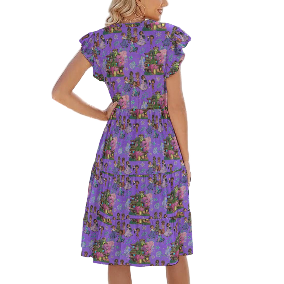 Whimsical Family Magic - Women's Tiered Pocket Midi Dress