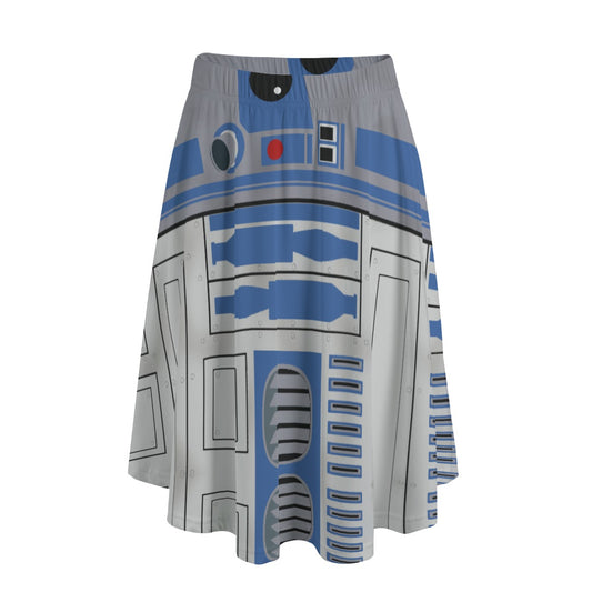 Little Blue Droid - Women’s Pocket Midi Skirt