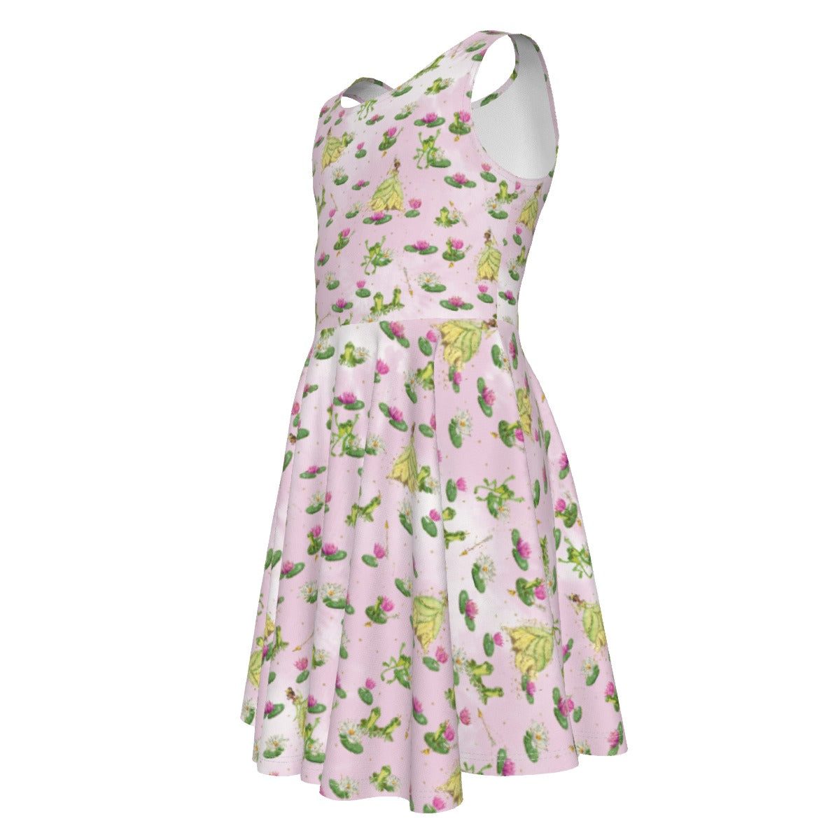 Watercolor Bayou Princess & Frogrog - Kid's Sleeveless Skater Dress