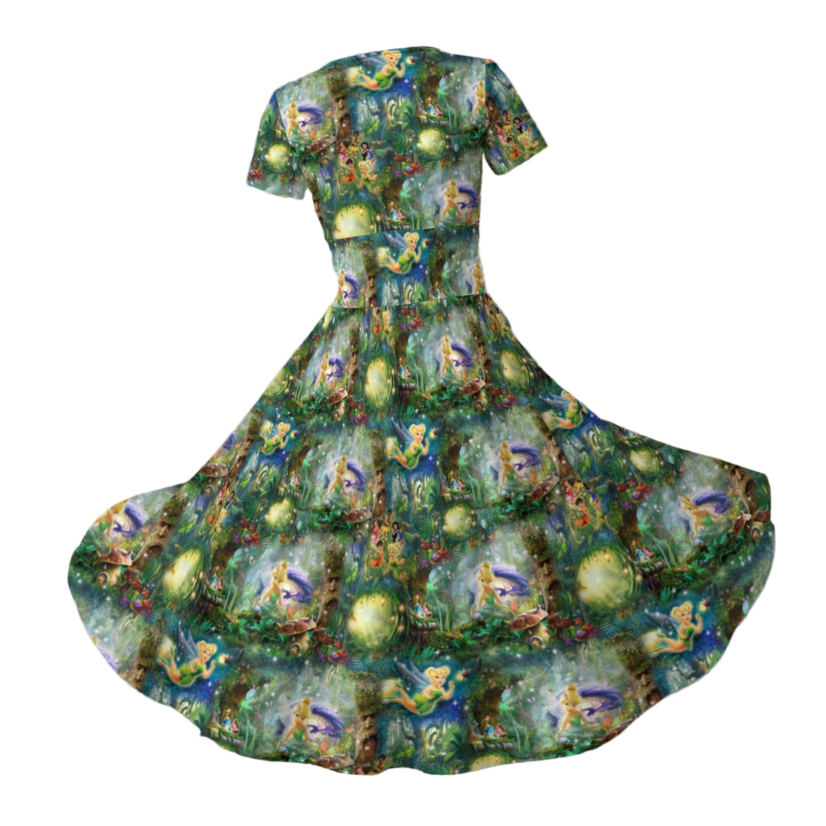 Pixie Fairy in Hollow - Women's V-Neck Ruched Midi Dress