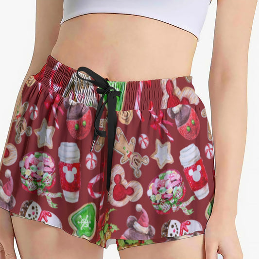 Christmas Snack Goals - Women's Flowy Pocket Shorts