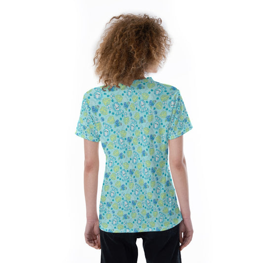 Fruitimals - Blueberry Dinosaurs - Women's Short Sleeve V-Neck T-Shirt