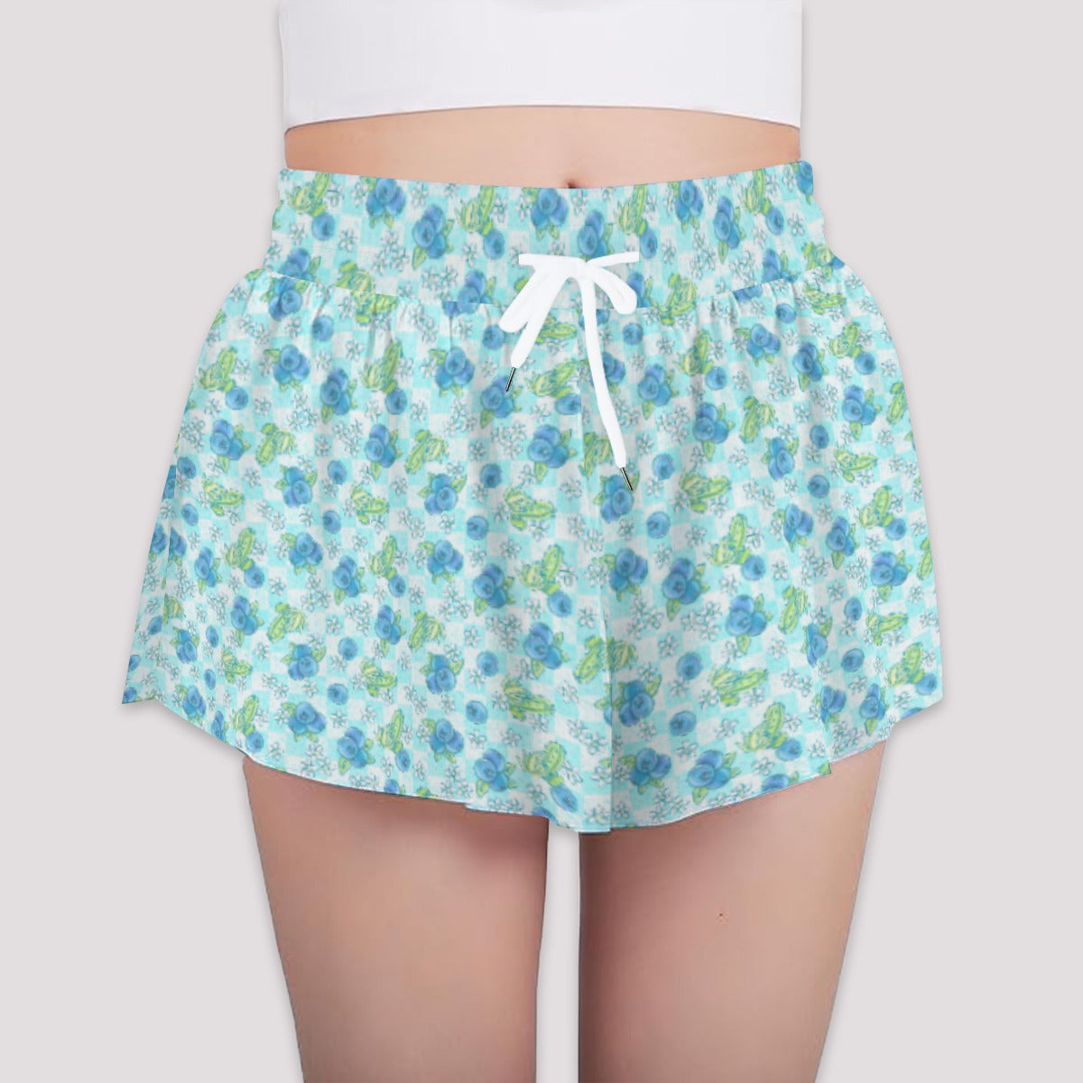 Summer Fruits - Blueberry - Girls’ Flowy Pocket Shorts