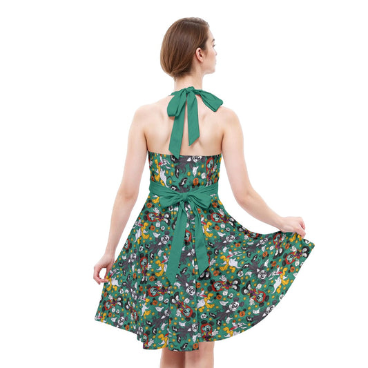 Beloved Couple as Spooky Pairp; Sally - Women's Halter Vintage Pocket Dress