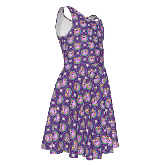 Geometric Figment - Kid's Sleeveless Skater Dress