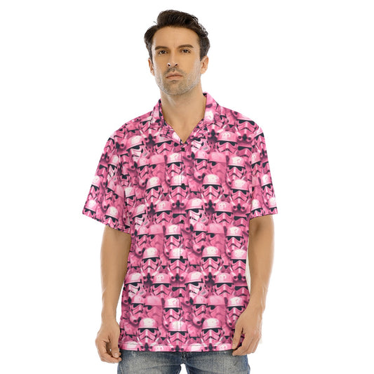 Pink Helmet Battalion - Men's Hawaiian Button Up Shirt