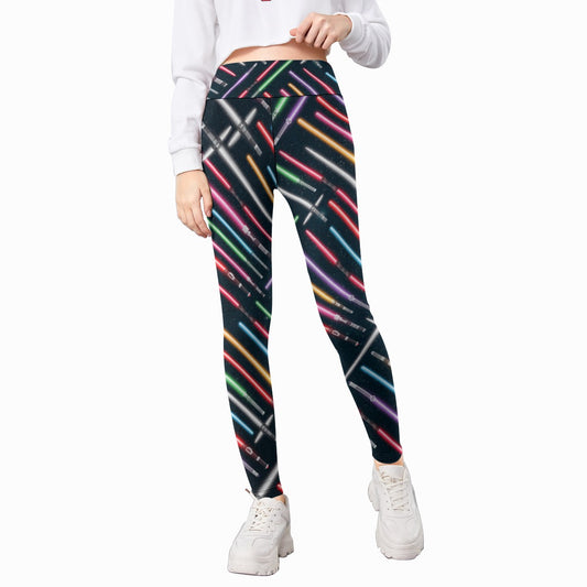 Vibrant Galaxy Sabers - Kid's Leggings