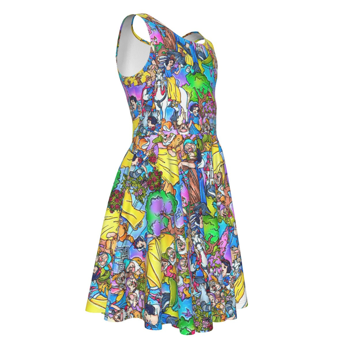 Fairest Princess Storybook Scenes - Kid's Sleeveless Skater Dress