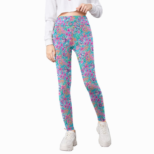 Tropical Bloom Fiesta - Playful Duo - Kid's Leggings