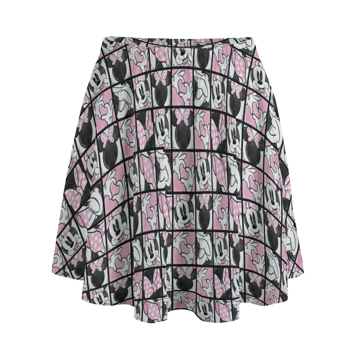 Mouse Bow Block Party - Women's Pocket Skater Skirt