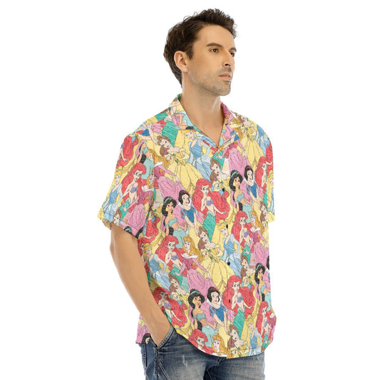 Royal Princess Sketches - Men's Hawaiian Button Up Shirt