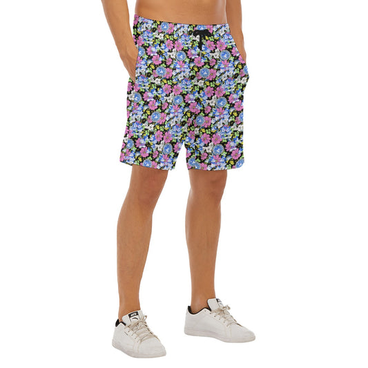 Garden Whimsy - Vintage Mouse Romance - Men’s Pocket Beach Shorts