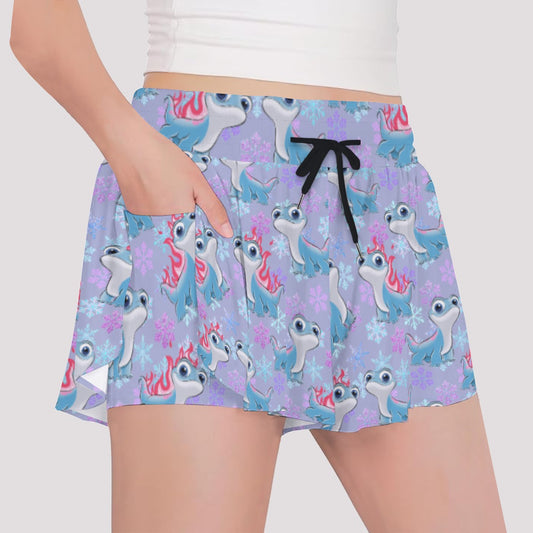 Bruni the Fire Spirit - Girls’ Flowy Pocket Shorts