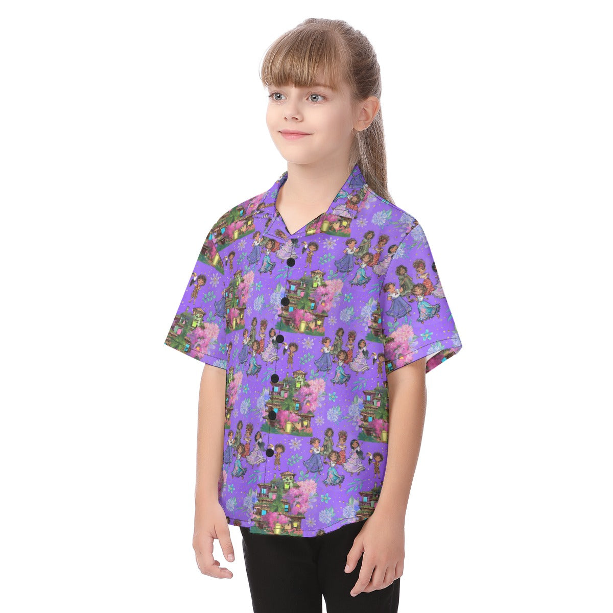 Whimsical Family Magic - Kid's Hawaiian Button Up Shirt