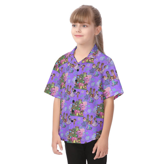 Whimsical Family Magic - Kid's Hawaiian Button Up Shirt