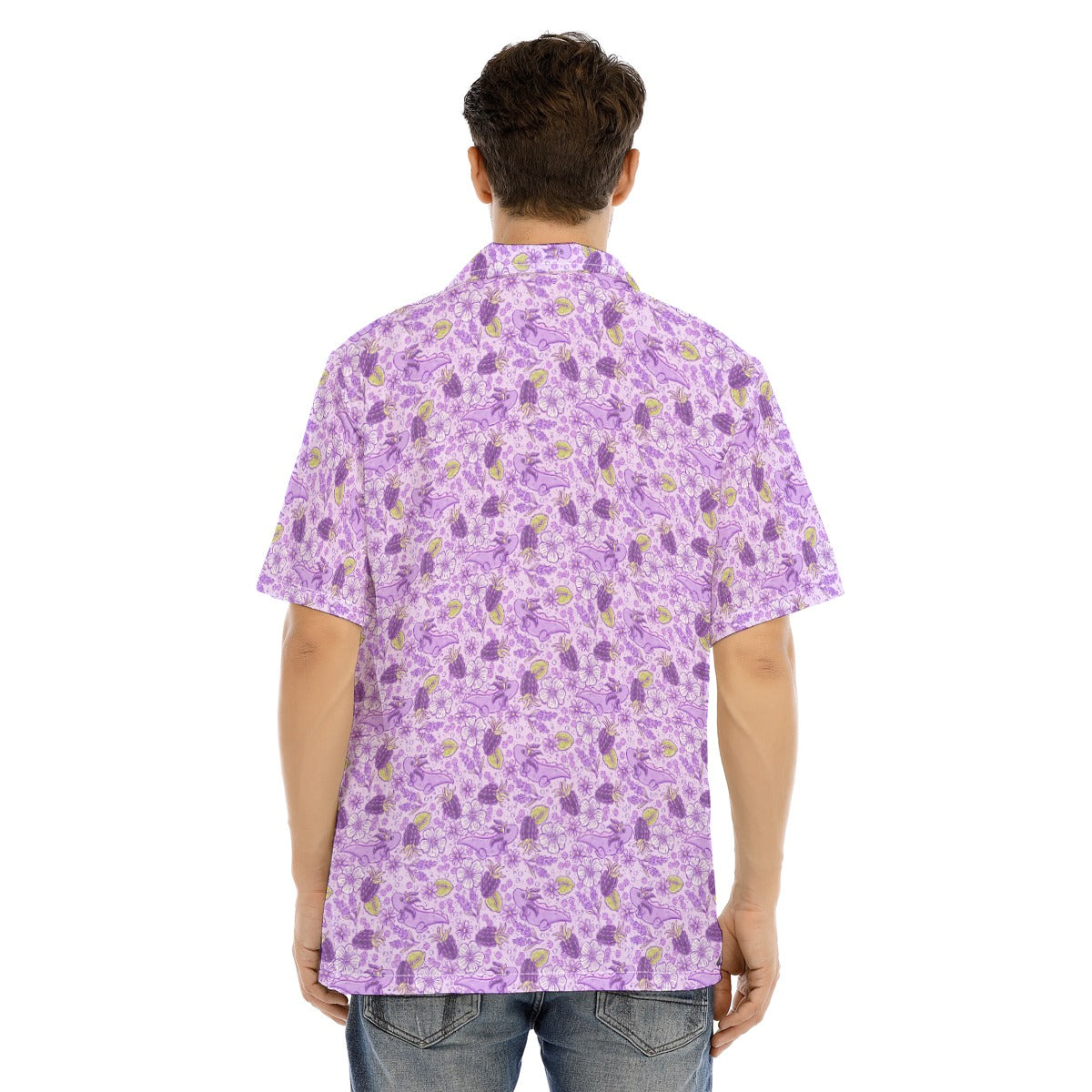 Fruitimals - Blackberry Axolotls - Men's Hawaiian Button Up Shirt