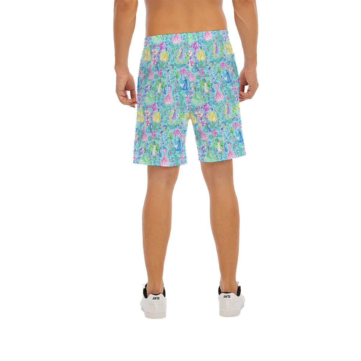 Bright Tropical Princess - Royal Garden Mashup - Men’s Pocket Beach Shorts