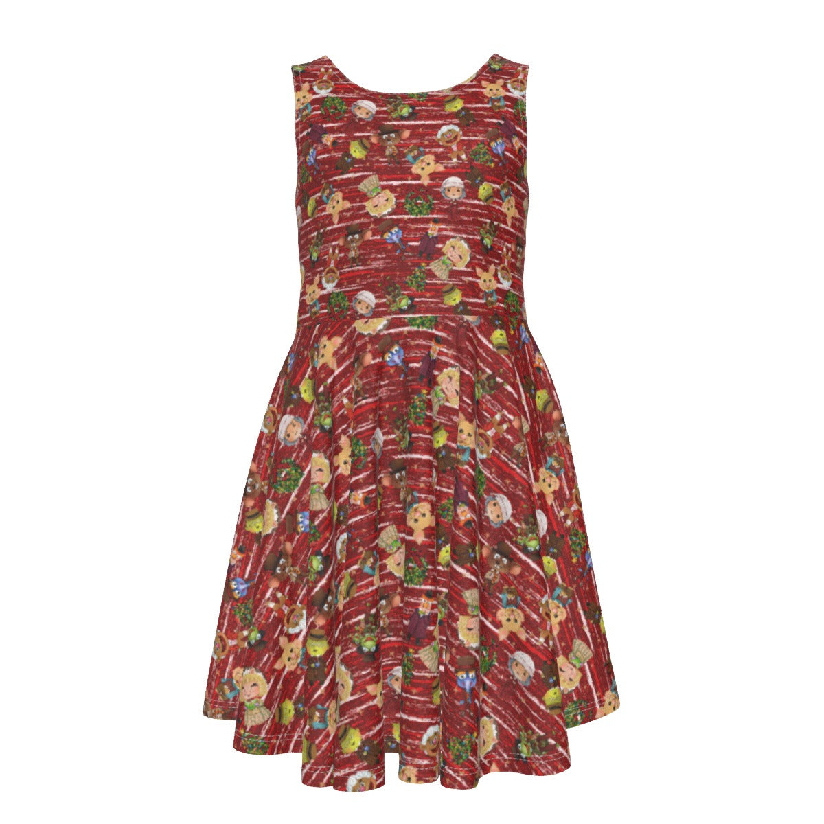 A Very Festive Puppet Christmas - Kid's Sleeveless Skater Dress