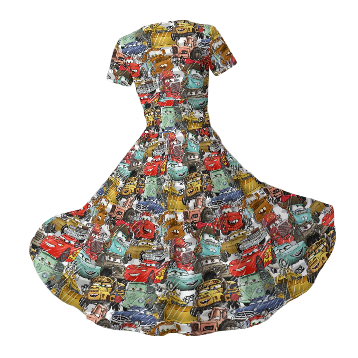 Racing Legends Sketch - Women's V-Neck Ruched Midi Dress