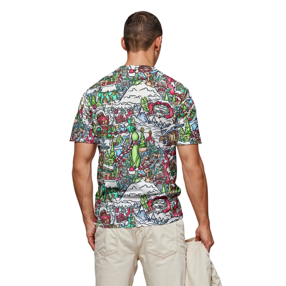 Whimsical Village Winter Wonderland - Men's Short Sleeve T-Shirt