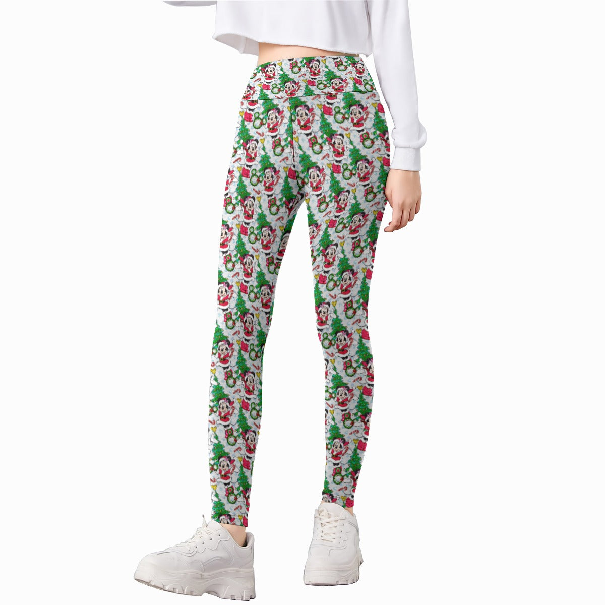 Santa Mouse with Sparkle - Kid's Leggings