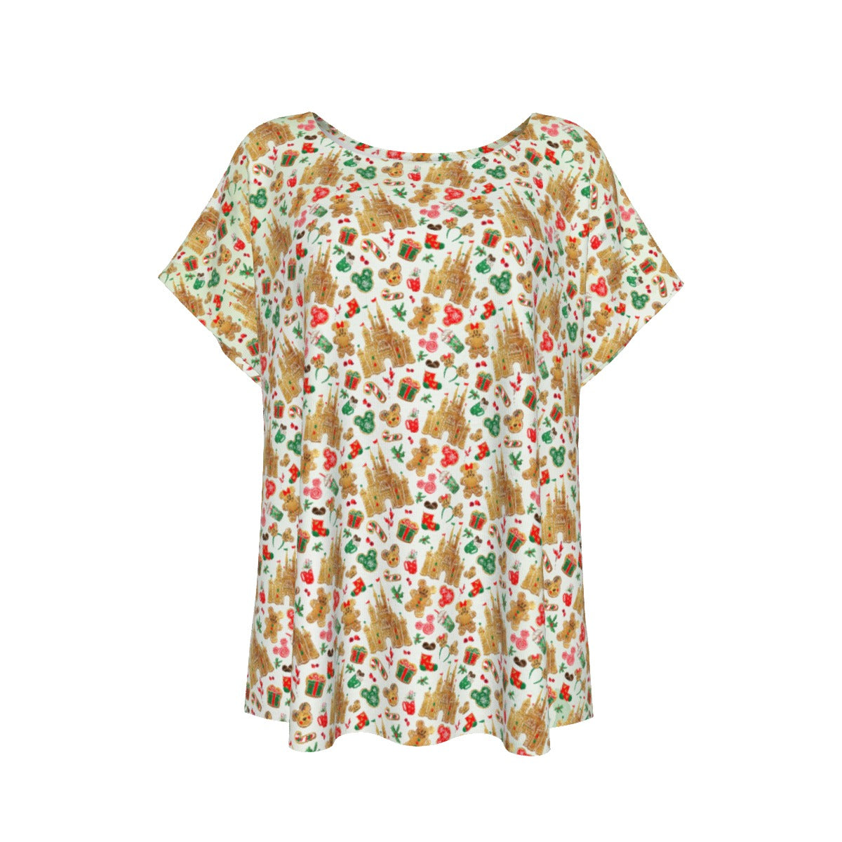Gingerbread Castle Holiday Treats - Women’s Relaxed Fit Scoop Tee