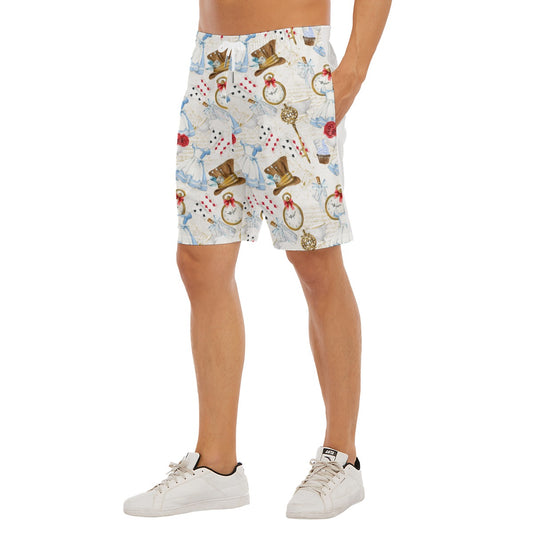 Curious Wonderland Icons - Men’s Pocket Beach Shorts