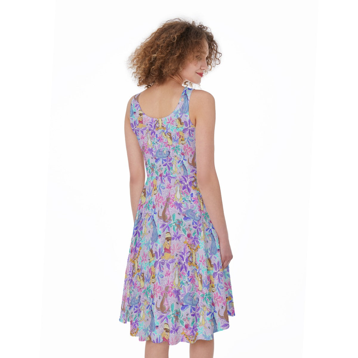 Storybook Friends in Bloom - Pocket Midi Skater Dress