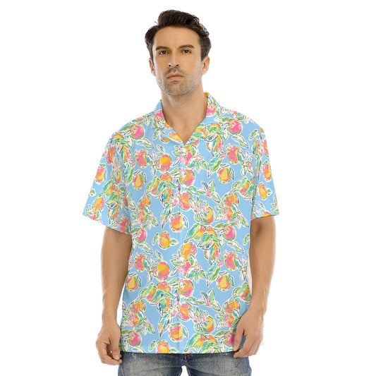 Peachy Keen - Men's Hawaiian Button Up Shirt