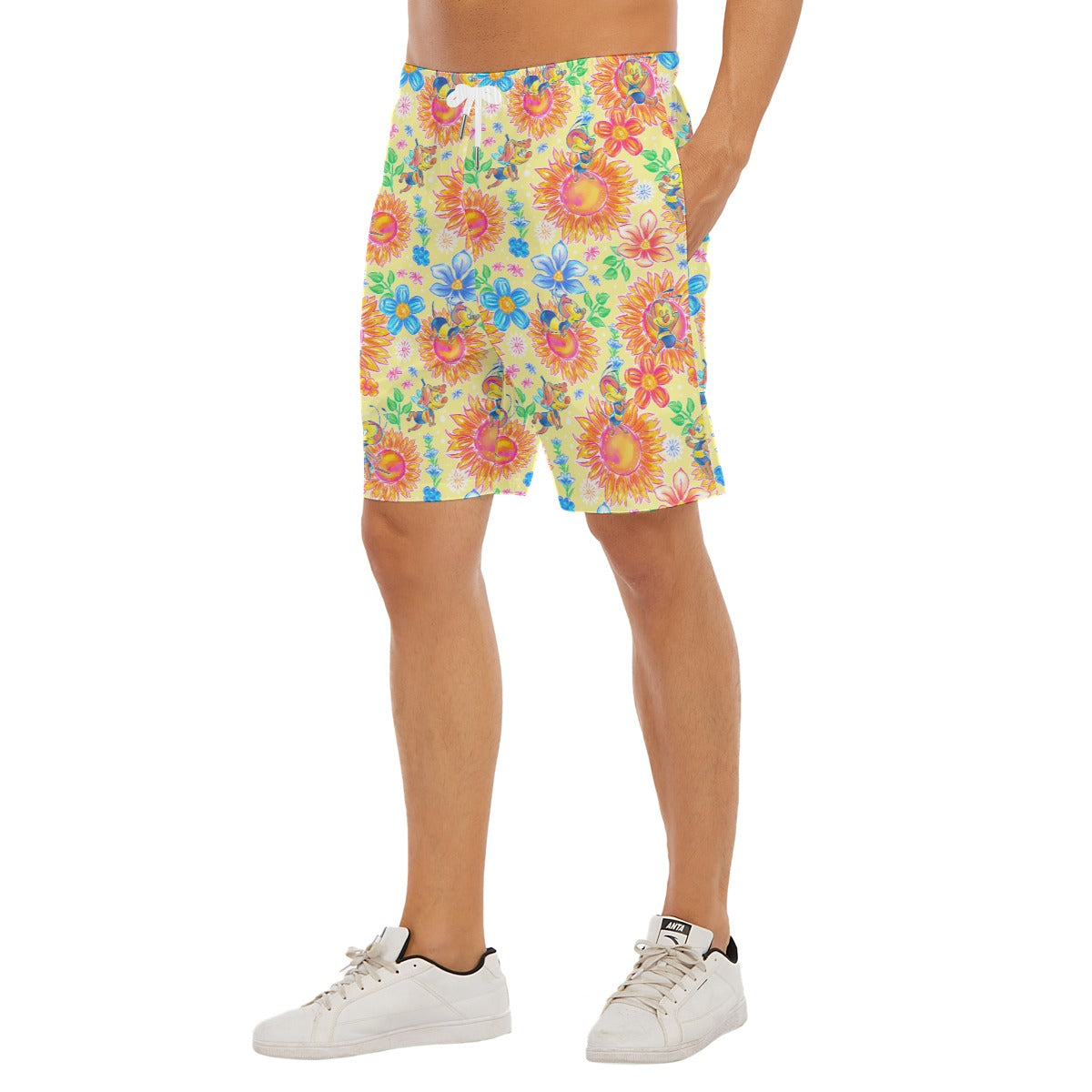Buzzing Garden Buddy - Men’s Pocket Beach Shorts