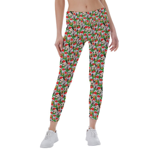 Mouse Friends in Santa HatsHats - Women's Yoga Leggings