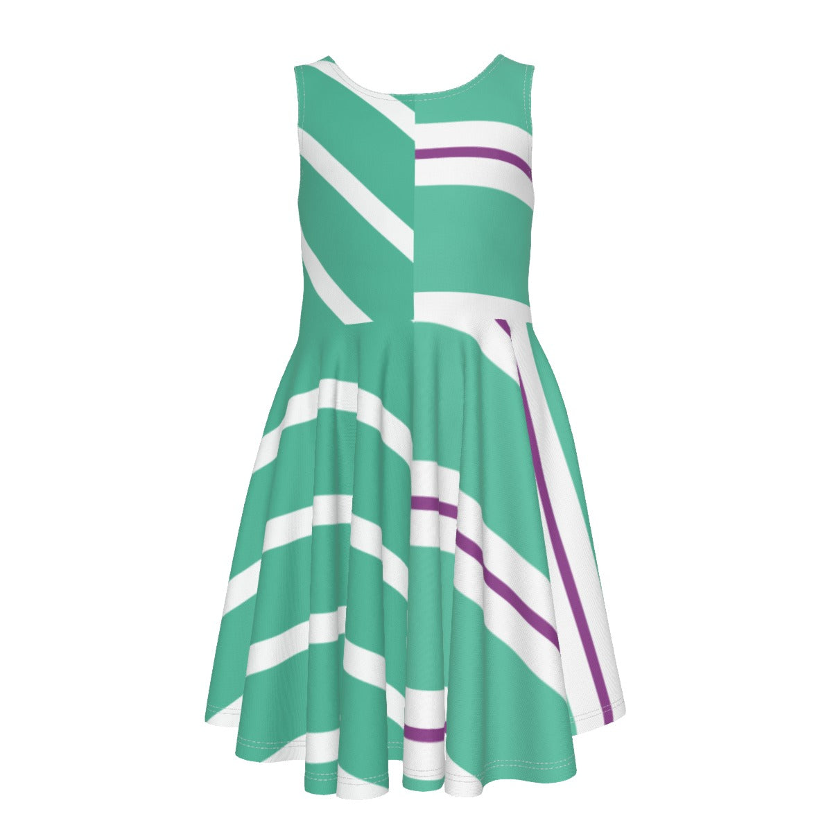 Candy Racer Stripes- Kid's Sleeveless Skater Dress