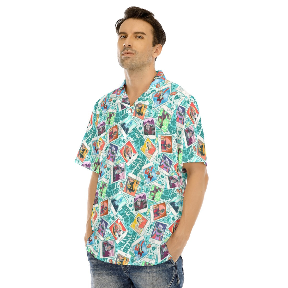 Heartbreaker Villaintine - Men's Hawaiian Button Up Shirt